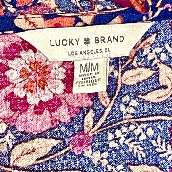 Women's Lucky Brand Medium floral boho Top - Picture 3 of 3